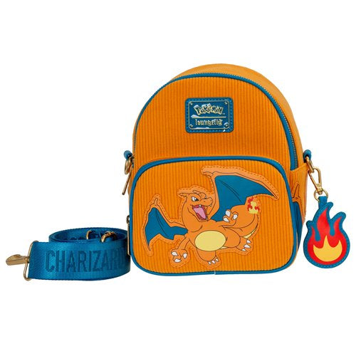Pokemon Charizard Cordduroy  Convertible Mini - Backpack. Item Number: LFPMTB0170EE