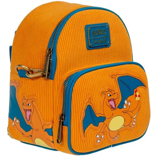 Pokemon Charizard Cordduroy  Convertible Mini - Backpack. Item Number: LFPMTB0170EE