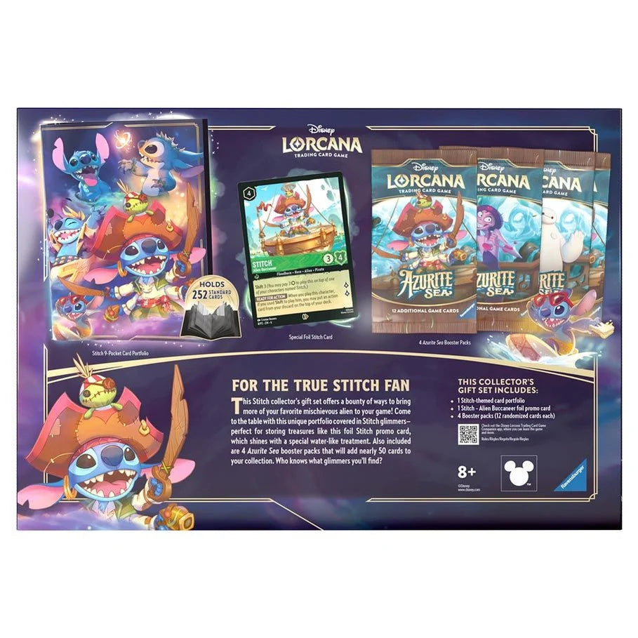 Disney Lorcana: Stitch Collector’s Gift Set – Trading Card Game | Includes 4 Booster Packs & Exclusive Stitch Promo