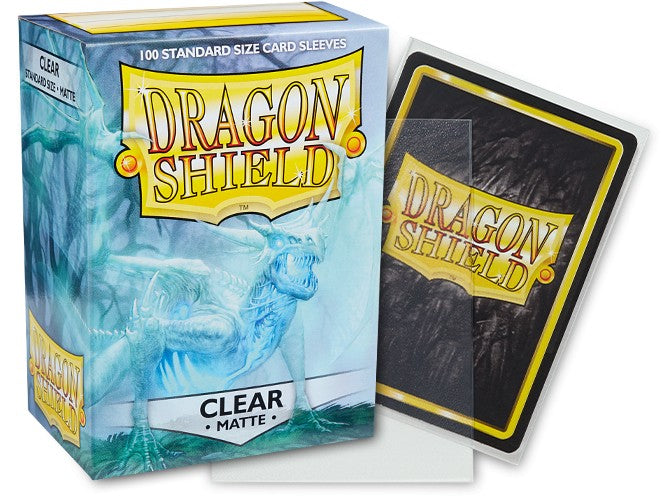Dragon Shield Matte Clear Standard Size Card Sleeves – 100 Count. Item #AT-11001WNK1