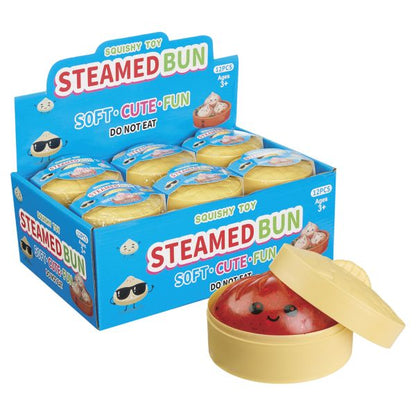 Glitter Steamed Bun Dumpling Squishy Toy – Assorted Colors – 3 Inch – Single