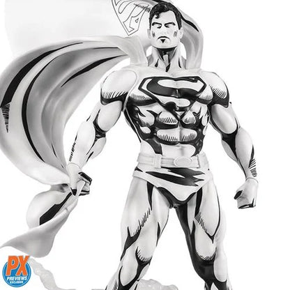 DC Heroes Superman Black and White Version 1:8 Scale Statue - SDCC 2024 Previews Exclusive. Item Number: DC40473