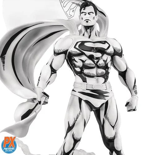 DC Heroes Superman Black and White Version 1:8 Scale Statue - SDCC 2024 Previews Exclusive. Item Number: DC40473