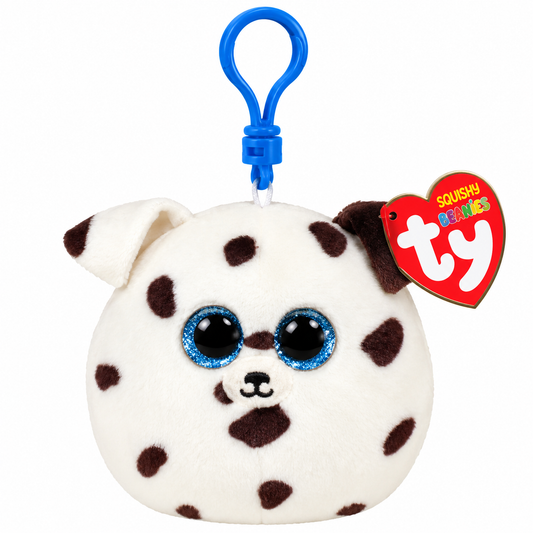 Ty Beanie Clips Fetch Spotted Puppy Plush Clip-On