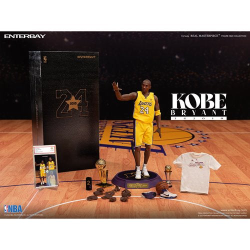 NBA Los Angeles Lakers Kobe Bryant 242010 Real Masterpiece Action Figure. NBA Enterbay Action Figures. Item Number: EBRM1098a