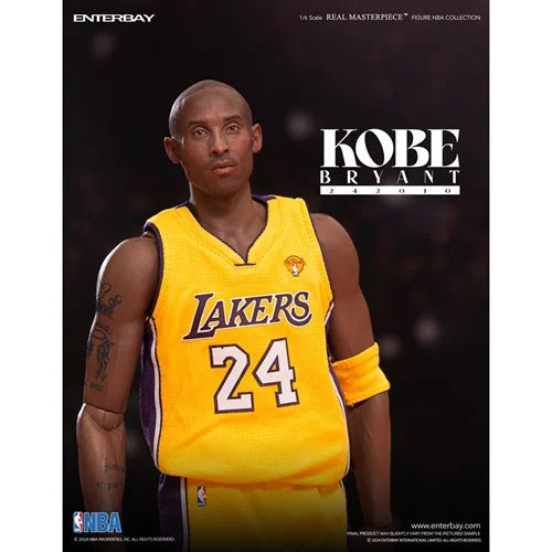 NBA Los Angeles Lakers Kobe Bryant 242010 Real Masterpiece Action Figure. NBA Enterbay Action Figures. Item Number: EBRM1098a