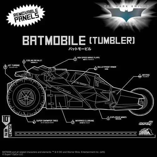 Batman Tumbler (Full Color) Super Cyborg Vehicle
Batman Super7 Vehicles. Item Number: SUP87921