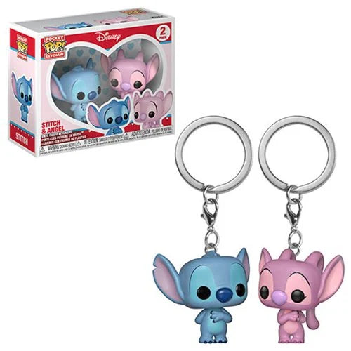 Lilo & Stitch Angel and Stitch Funko Pocket Pop! Key Chain 2-Pack .Item Number: FU36370a