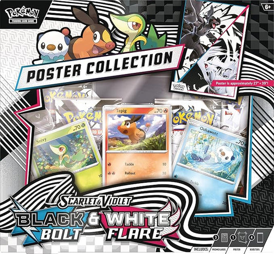 Pokémon TCG: Scarlet & Violet – Black & White Bolt & White Flare Poster Collection Box