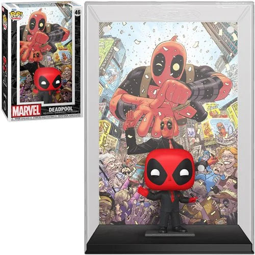 Deadpool (2015) #1 Deadpool in Black Suit Funko Pop! Comic Cover Figure #46 with case. Deadpool Funko Funko Pop! Vinyl Figures. Item Number: FU76085a