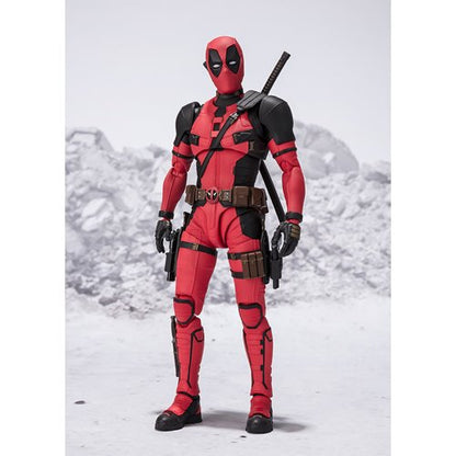 Deadpool and Wolverine Deadpool S.H.Figuarts Action Figure
Deadpool Bandai Tamashii Nations Action Figures. Item Number: BLFBAS66619
