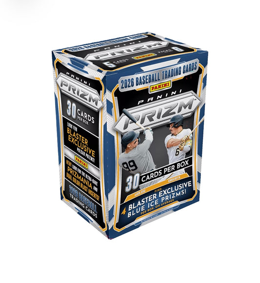 2026 Panini Prizm Baseball Blaster Box – 30 Cards – Blue Ice Prizms