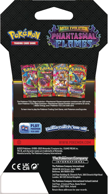 Pokémon TCG: Mega Evolution – Phantasmal Flames Sleeved Booster Pack (10 Cards)
