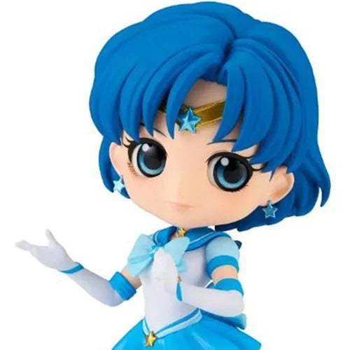 Pretty Guardian Sailor Moon Cosmos the Movie Sailor Mercury Version A Q Posket Statue. Sailor Moon Banpresto Statues and Busts. Item Number: BLFBPR88175a