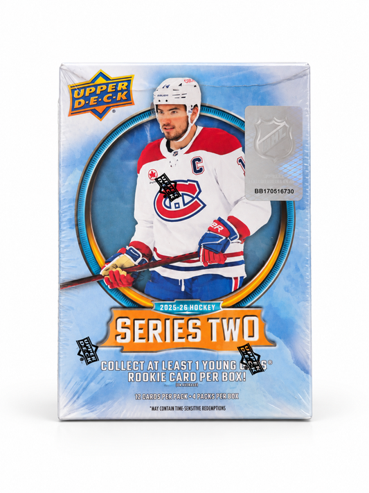 2025-26 Upper Deck Series Two NHL Hockey Blaster Box – 4 Pack