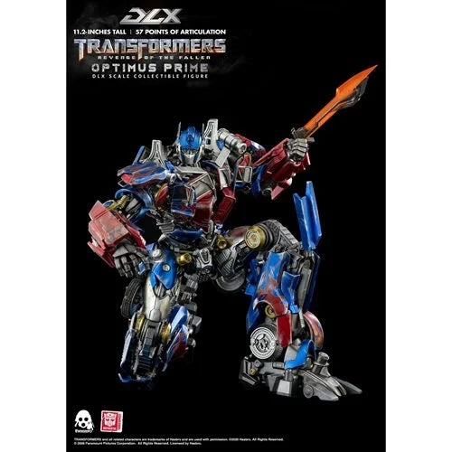 Transformers: Revenge of the Fallen Optimus Prime DLX Action Figure
Transformers Threezero Action Figures. Item Number: TH3Z0163a