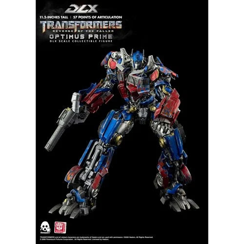 Transformers: Revenge of the Fallen Optimus Prime DLX Action Figure
Transformers Threezero Action Figures. Item Number: TH3Z0163a