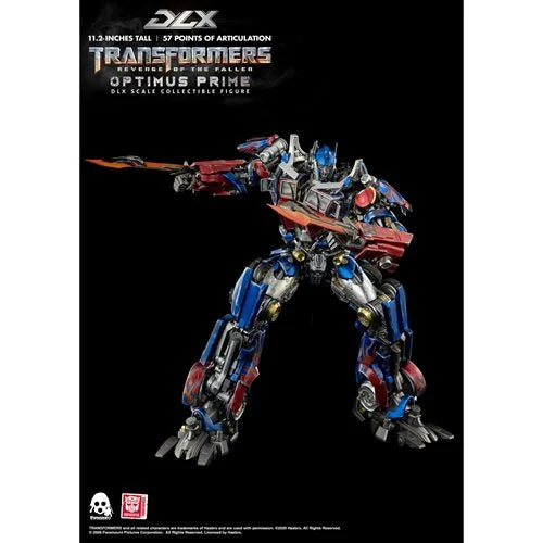 Transformers: Revenge of the Fallen Optimus Prime DLX Action Figure
Transformers Threezero Action Figures. Item Number: TH3Z0163a