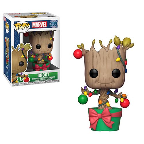 Marvel Holiday Groot with Lights Funko Pop! Vinyl Figure #399: