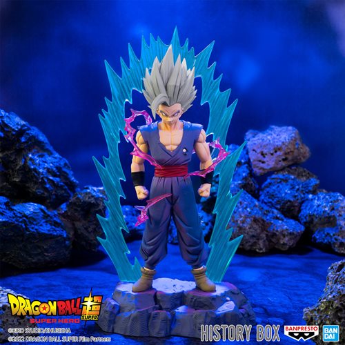 Dragon Ball Super: Super Hero Son Gohan Beast History Box Vol. 8 Statue
Dragon Ball Banpresto Statues and Busts. Item Number: SAN88503
