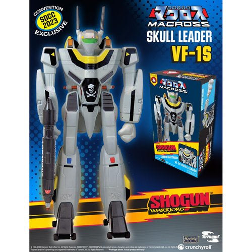 Macross Shogun Warriors Skull Leader VF-1S Limited Edition 24-Inch Retro Action Figure - SDCC Exclusive
Macross Toynami Action Figures
Item Number: TNCCSL2023WNK