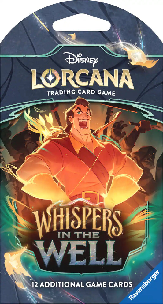 Disney Lorcana: Whispers in the Well Sleeved Booster Pack – 12 Cards – Chase Rare & Foil – Factory Sealed – 100% Authentic