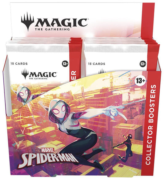 Magic The Gathering Marvel Spider-Man Collector Booster Display Box 12 Packs Sealed MTG SPM Premium Foil