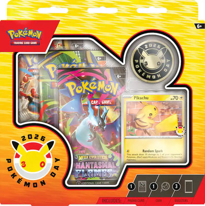 Pokémon TCG Pokémon Day 2026 Collection Box – Pikachu Promo Card + 3 Booster Packs