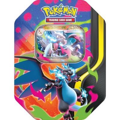 Pokémon TCG Mega Charizard X Tin – Includes Mega Charizard EX Promo Card & 4 Booster Packs | Legacy Collectibles