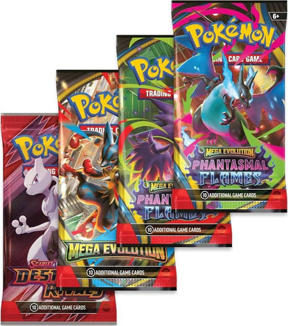 okémon TCG Mega Charizard X Tin – Includes Mega Charizard EX Promo Card & 4 Booster Packs