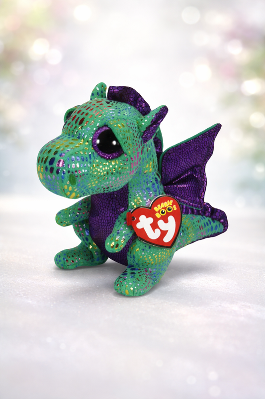 Ty Beanie Boos - Cinder Green Dragon Plush (Large Size 17 inch) Plush