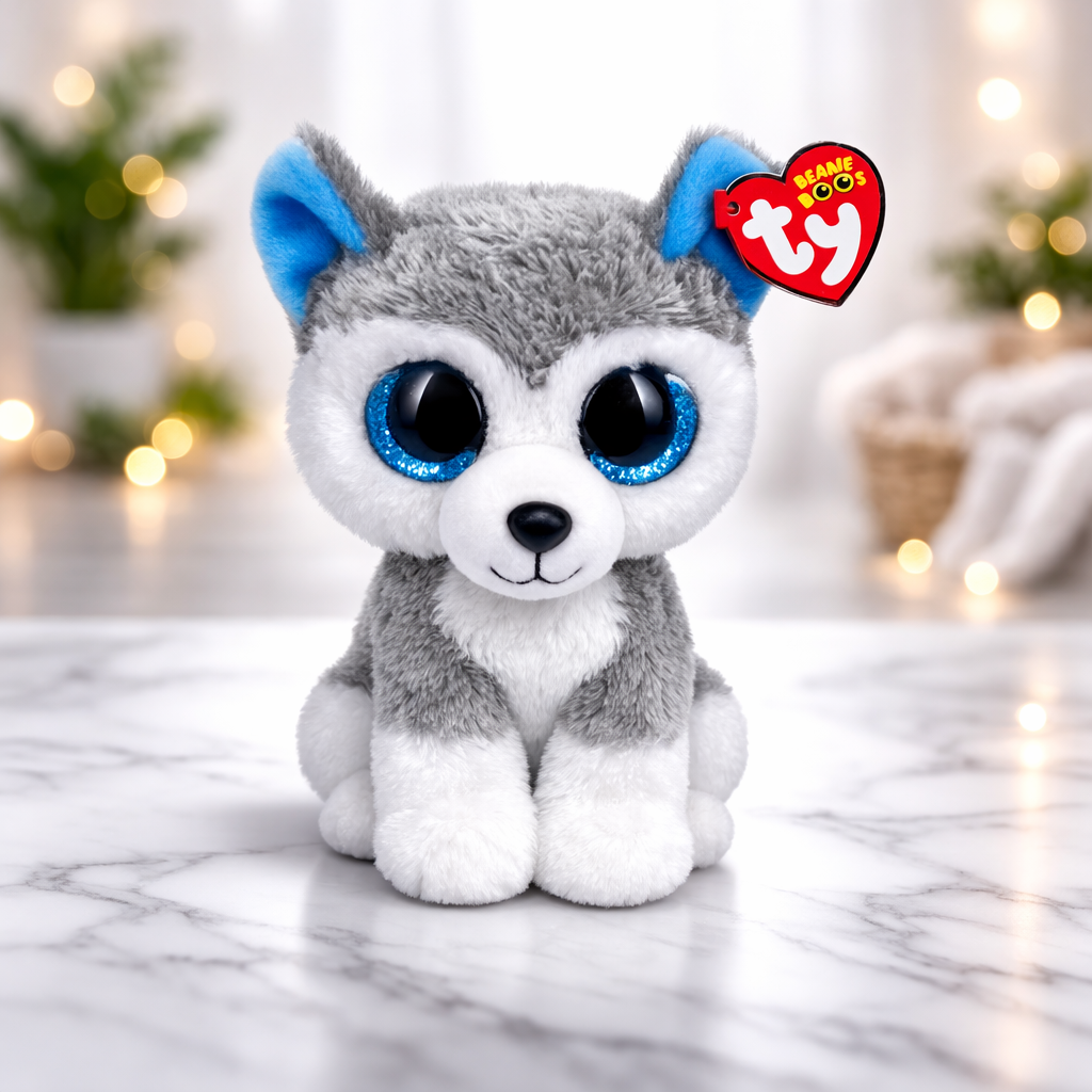y Beanie Boos Slush Husky Plush 17 Inch Large TY Husky Plush Toy