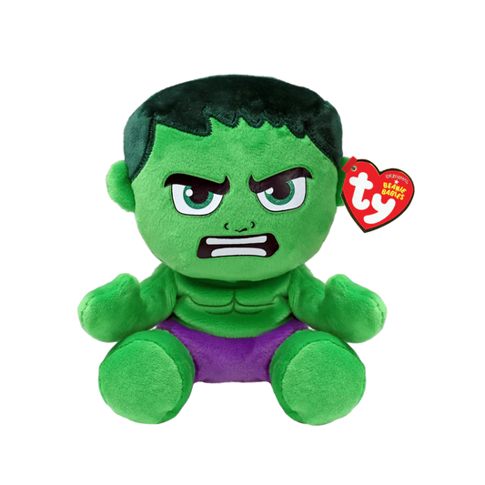 Ty Beanie Marvel Hulk Plush – Small 6 Inch Green Hulk Soft Toy – Official Ty Collectible