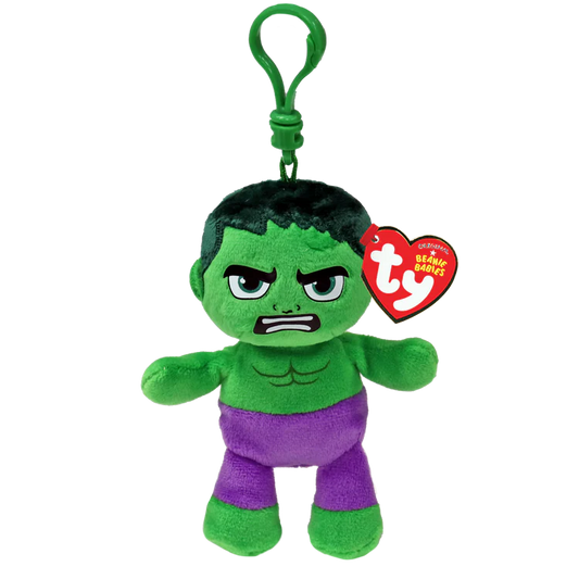 Ty Marvel Hulk Clip Plush – 5 Inch Hulk Keychain Plush – Ty Beanie Clip