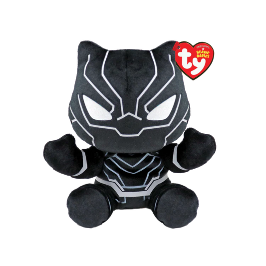 Ty Marvel Black Panther Beanie Plush – Medium 10 Inch Black Panther Superhero Plush Toy