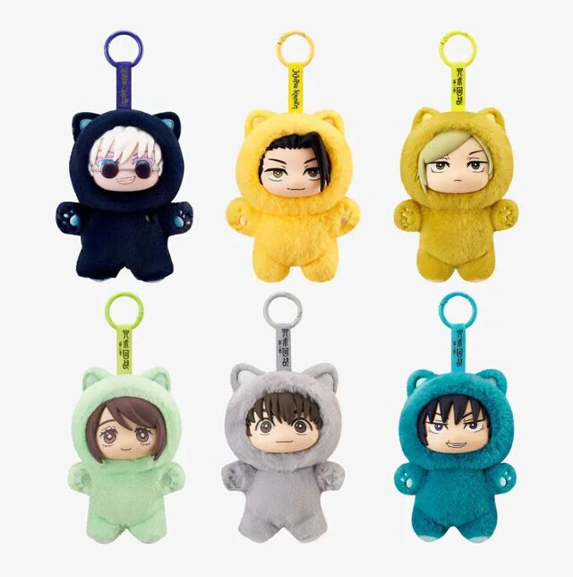 Jujutsu Kaisen Cat Ear Plush Blind Box Series 1 – Random Anime Mini Plush (Single Box)