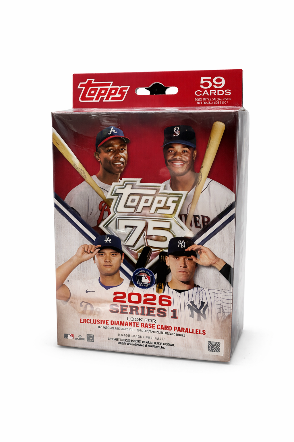 2026 Topps Series 1 Baseball Hanger Box – 59 Cards | Exclusive Diamante Parallels | MLB Trading Cards