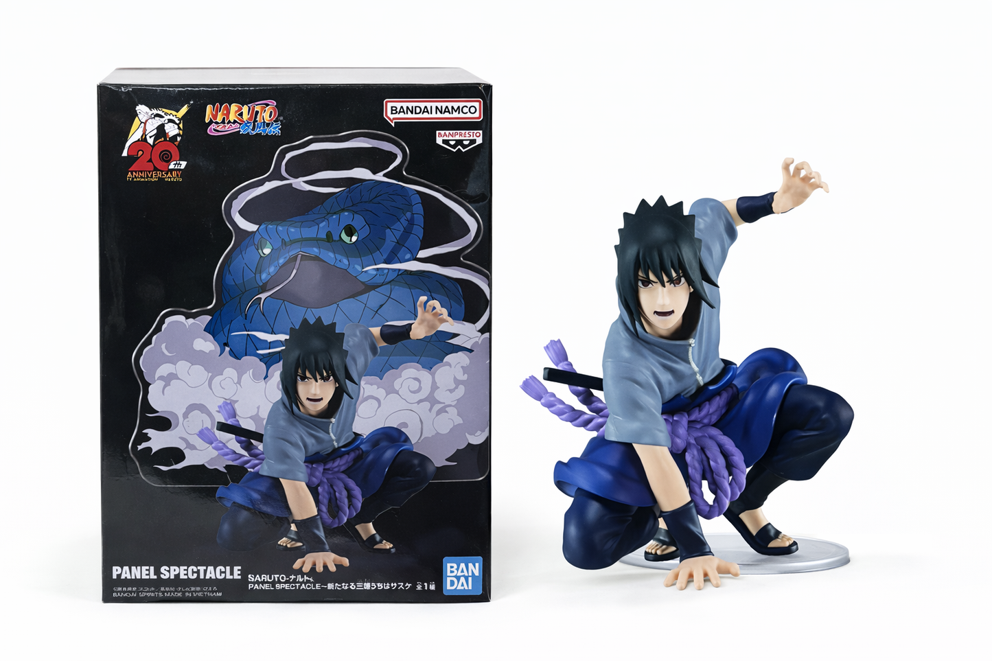 Naruto Shippuden Panel Spectacle Sasuke Uchiha Figure – Banpresto Bandai Anime Collectible Statue