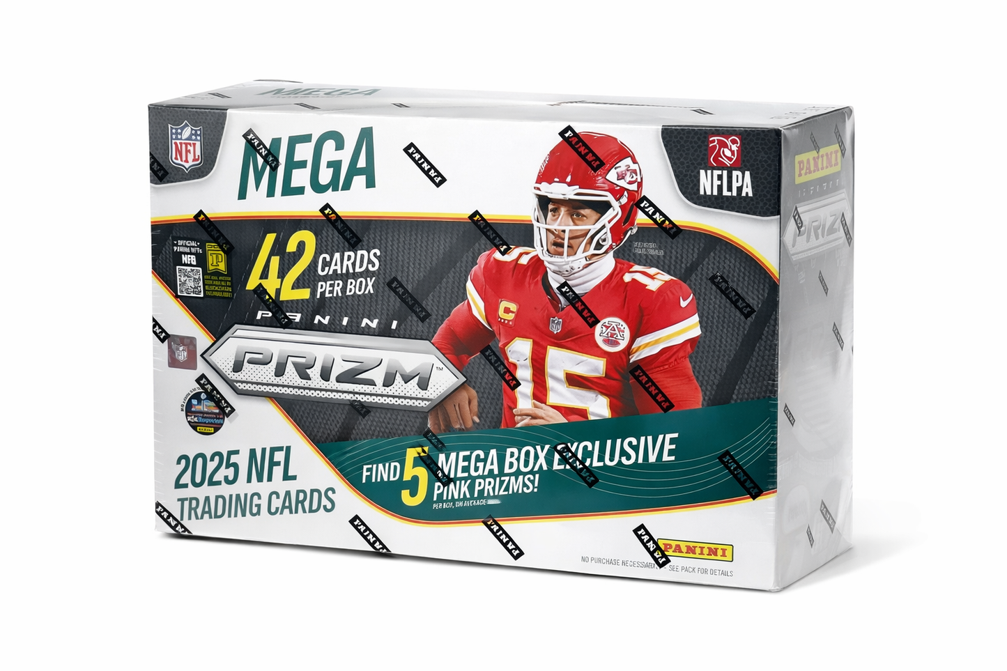2025 Panini Prizm NFL Mega Box – 42 Cards | 5 Pink Prizms | Factory Sealed