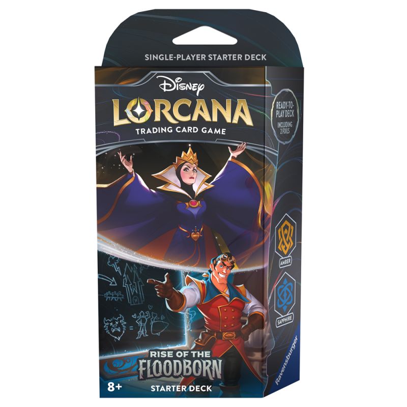 Disney Lorcana Rise of the Floodborn Starter Deck | Trading Card Game Ready-to-Play Deck