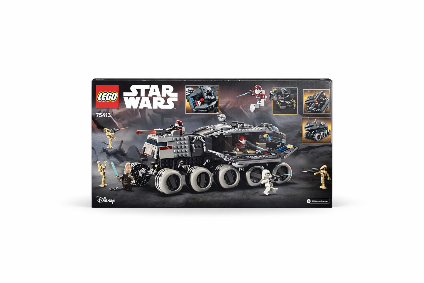 LEGO Star Wars Republic Juggernaut Turbo Tank 75413 Building Set – Clone Troopers & Battle Droids