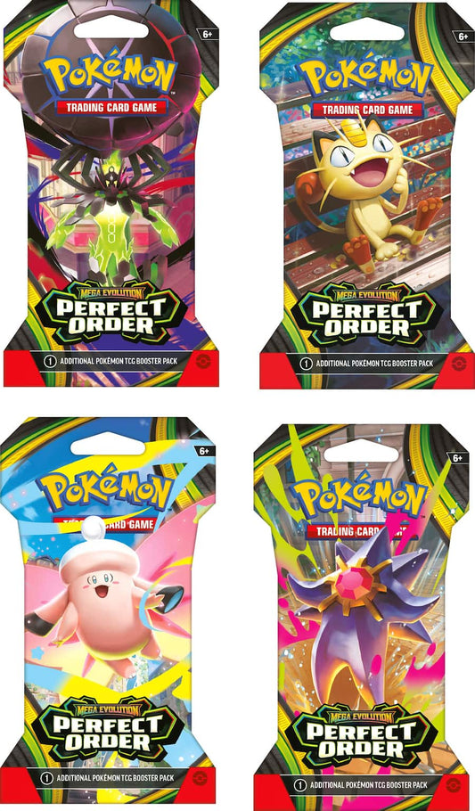 Pokémon TCG Mega Evolution Perfect Order Booster Pack (Random Artwork) – 10 Cards – Factory Sealed