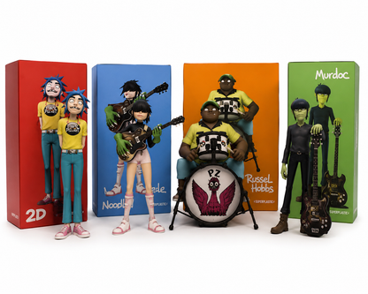 Gorillaz x Superplastic Song Machine Full Band Figure Set – 2D, Noodle, Russel & Murdoc Vinyl Collectibles