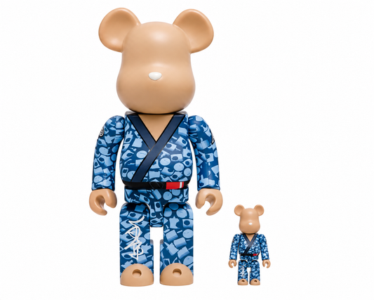 Medicom Toy BE@RBRICK 100% & 400% Albino & Preto x Stash Figure Set – Designer Art Toy Collectible
