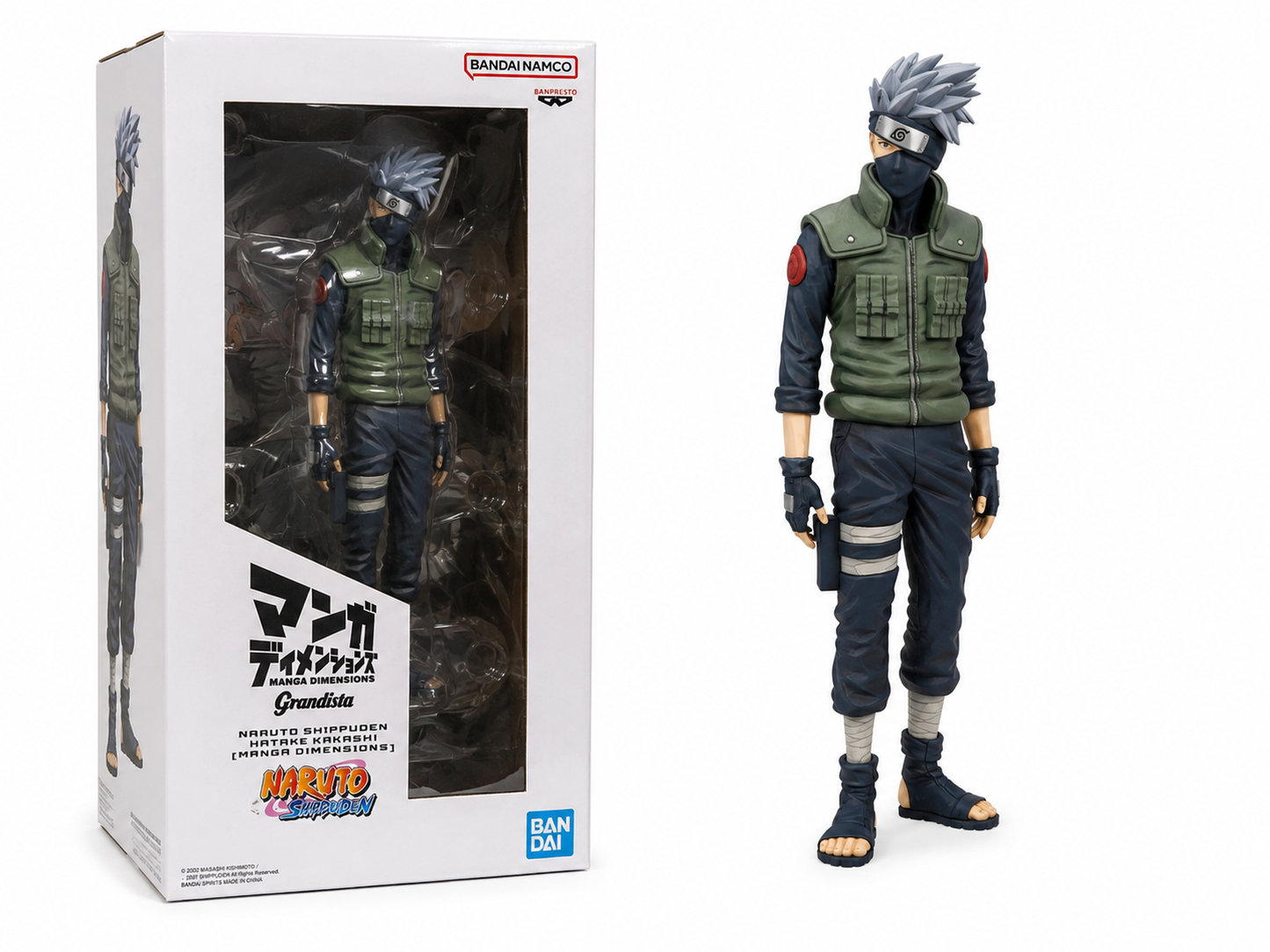 Bandai Banpresto Naruto Shippuden Hatake Kakashi Manga Dimensions Grandista Figure