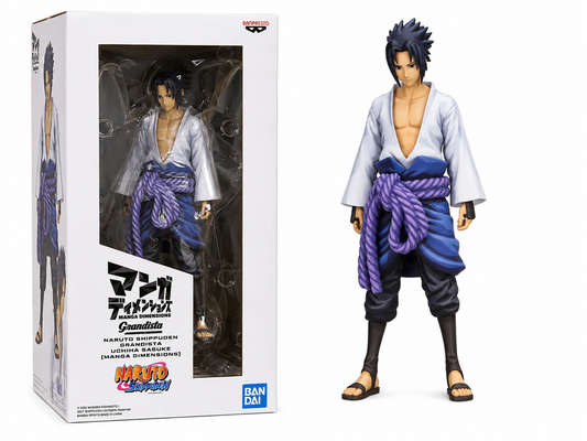 Naruto Shippuden Grandista Manga Dimensions Sasuke Uchiha Figure – Banpresto