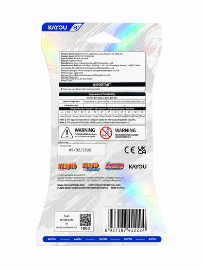 Kayou Naruto Smriti Trading Card Game: Chapter Jin Series 3 Sleeved Booster Pack (8 Cards)