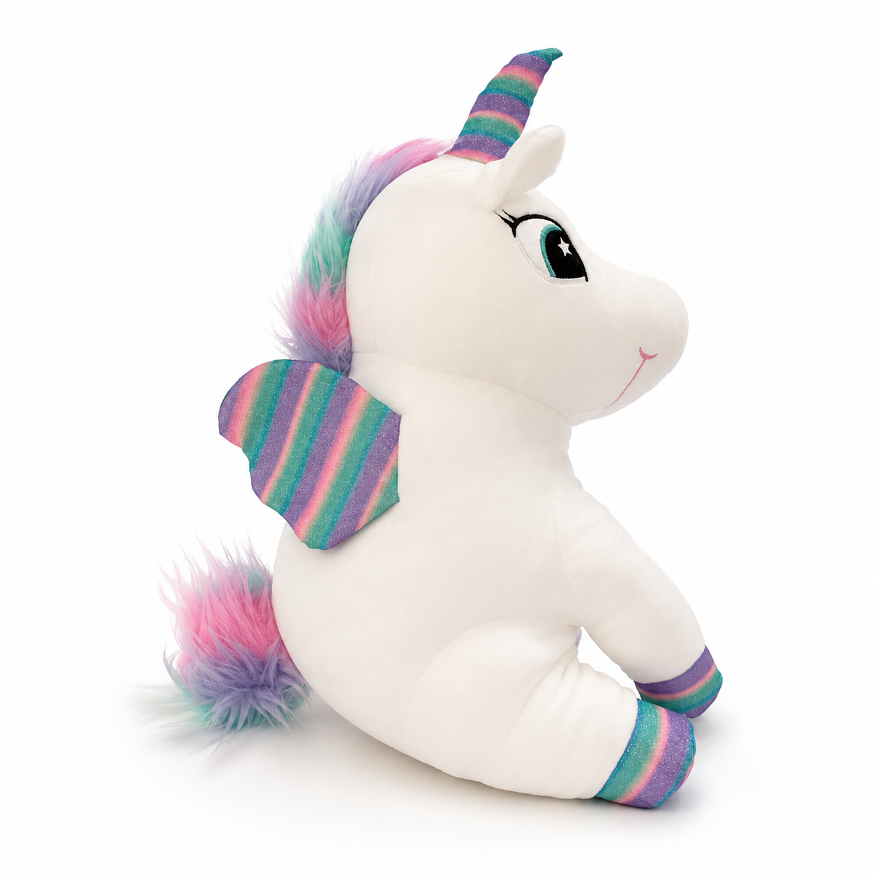 Giant Rainbow Unicorn Plush 24” – Soft Jumbo Stuffed Animal with Sparkly Horn