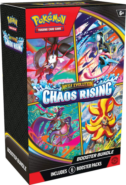 Pokémon TCG: Mega Evolution – Chaos Rising Booster Bundle | 6 Booster Packs