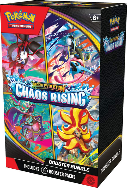 Pokémon TCG: Mega Evolution – Chaos Rising Booster Bundle | 6 Booster Packs